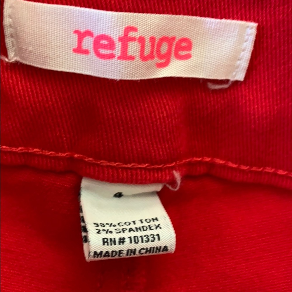 Refuge Red Denim Shorts - Picture 6 of 6